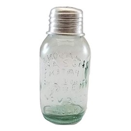 Mason Jar Salt and Pepper Shaker, 3.75-inch Height, Glass, Clear