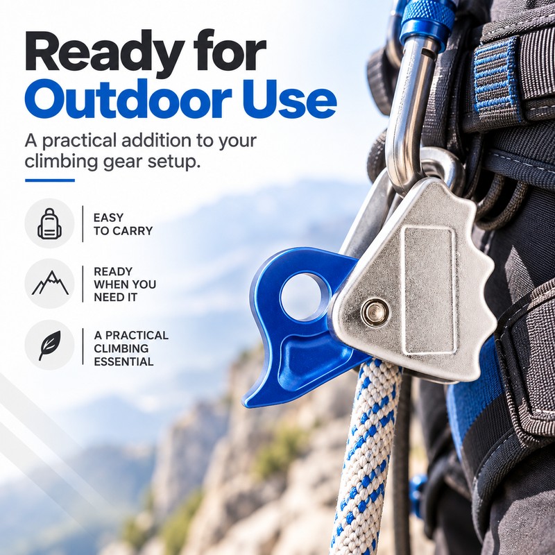 15kN Aluminum Rope Grab for Climbing Use – Adjustable Rope