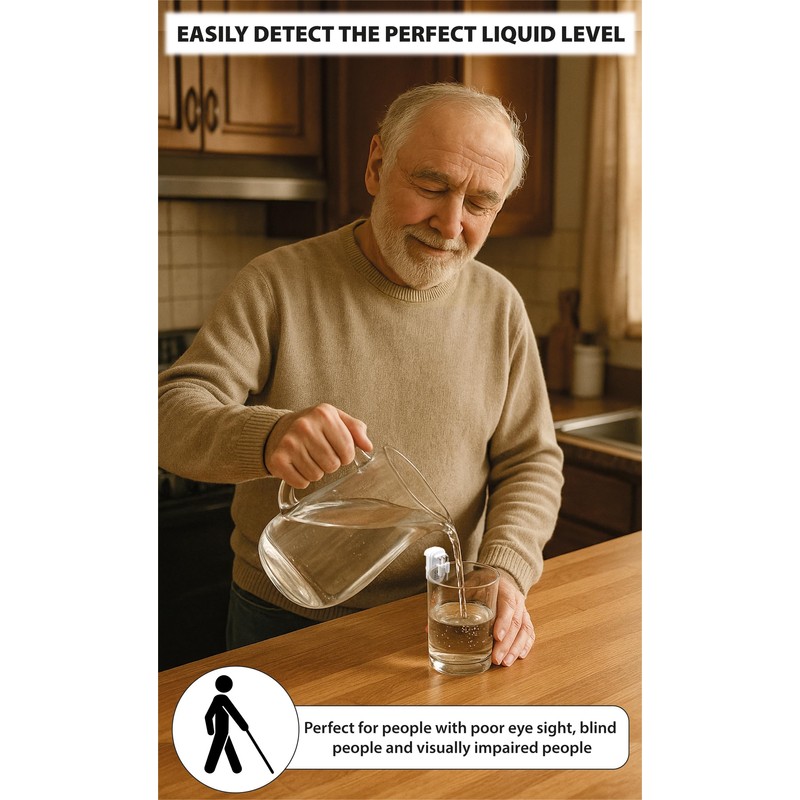 Aidapt Liquid Level Indicator With Loud Audible Vibrating Alarm to
