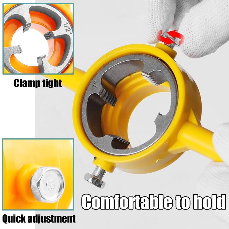 Treki 6Pcs PVC Pipe Thread Maker Tool, Plastic Pipe Round
