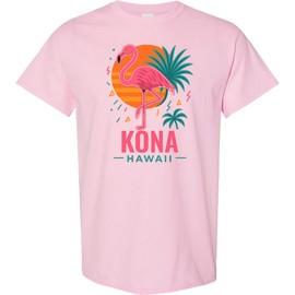 inktastic Kona Hawaii Flamingo Tropical Vibes Adult T-Shirt X-Large Pink 46c80