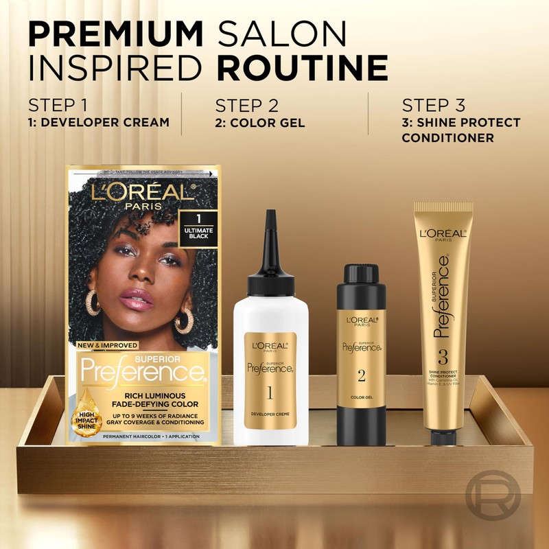 L'Oreal Paris Superior Preference Luminous Fade-Defying Permanent Hair Color, Hair