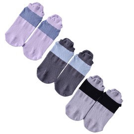 Yoga Pilates Socks with Grips for Women, 2 Pack Tie Dye Non-Slip Athletic Socks for Home Workout Gym Sports Arts Fitness Barre Ballet Dance (Ankle Socks 3 Pairs)
