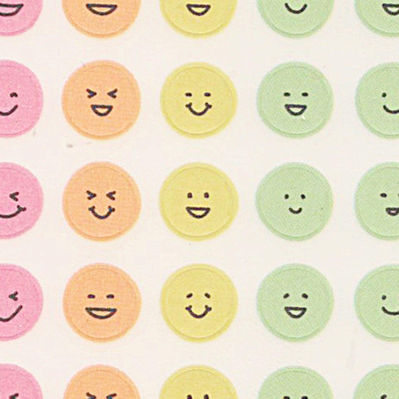 82388-006 Notebook/Sticker, Feel Sticker [Face Pattern]