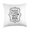Potions and Curses Spell Book 1692 Magic Throw Pillow