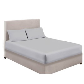 Extra Deep Bedding 100% Extra deep Fitted Sheets 16" 40CM Egyptian Cotton 200TC 15 Colours Single Double King Super King (Double, Silver)