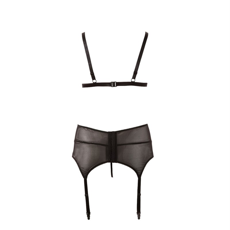 Cottelli Collection X-Large Suspender Bra Set for Plus Size