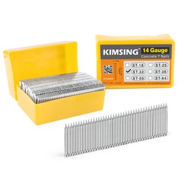 KIMSING 14 Gauge 1-1/4" (32mm) Concrete Nails 800PCS/Box T Nails for Truss Building, Construction Framing and Concrete Nailing