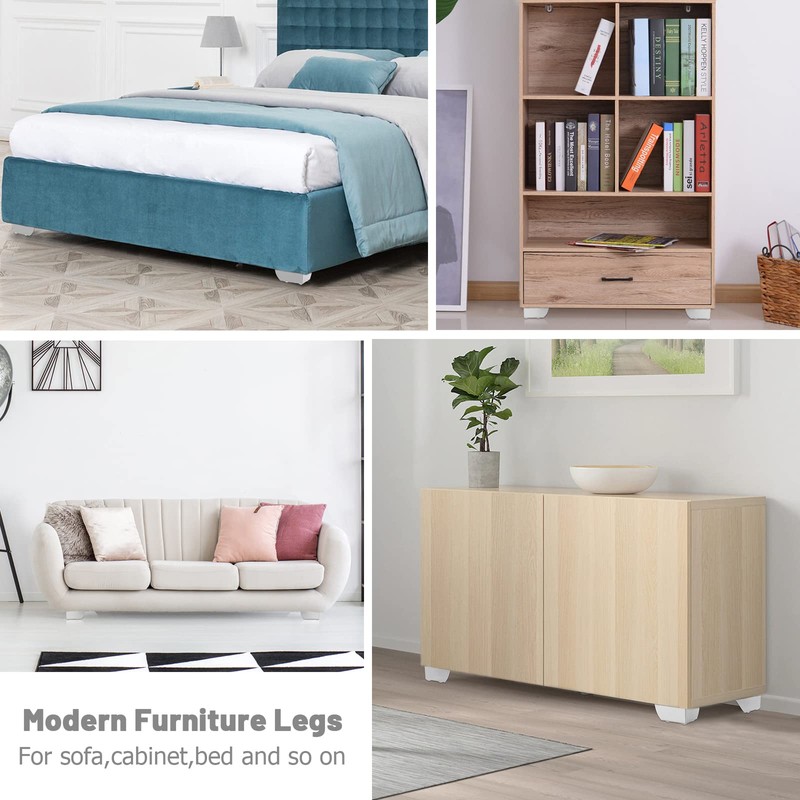 SUMNACON 4Pcs 5.5cm Metal Sofa Legs Furniture Feet Wardrobe Leg,