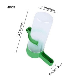 4 Pcs Bird Water Feeders Automatic Bird Drinkers Hanging Bird Water Dispensers for Cage Budgie Cockatiel Canary Lovebirds and Small and Medium Parrots
