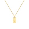Yimofy Gold Initial Necklace for Women 18K Gold Plated Stainless