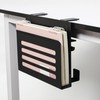 ROLIZOE Desk Side Storage with 2 Hooks No Drill Under