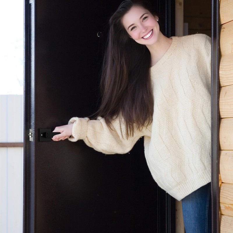 KENRONE Fingerprint Door Handle Lock Keyless Entry,3 Unlocking Methods Door