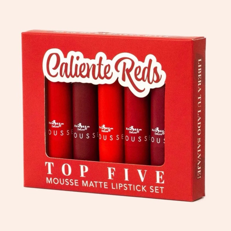 Italia Deluxe Top Five Mousse Matte Lipstick Set - Caliente