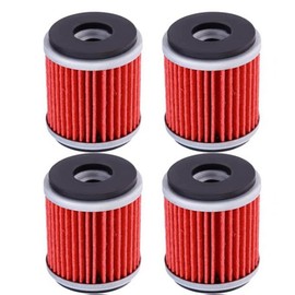 Paquete de 4 filtros de aceite de repuesto para Yamaha YZ250 XT250 YBR250 YFZ450 YFZ450R YFZ450W YFZ450X YFZ459R YZ250F YZ450F WR250F WR250R WR450F WR250F WR25000F WR250000F X X