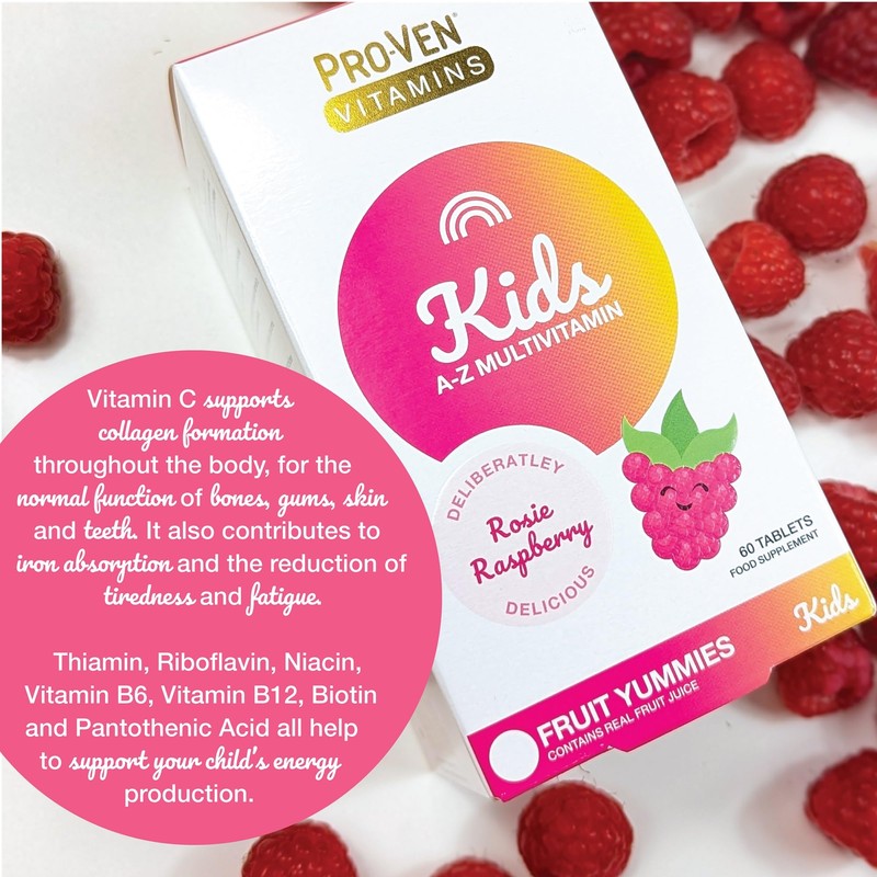 Proven Vitamins - Raspberry-Flavoured Kids Multivitamins Chewable Tablets - Daily