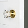 Nostalgic Warehouse Classic Rosette Round Clear Crystal Door Knob