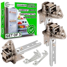 Repair kit with 3 hinges and 6 discs for the fridge door with the original code 00268698 for Bosch for Siemens 2285121 for Miele 481241718776 for Whirlpool ONIX TECH