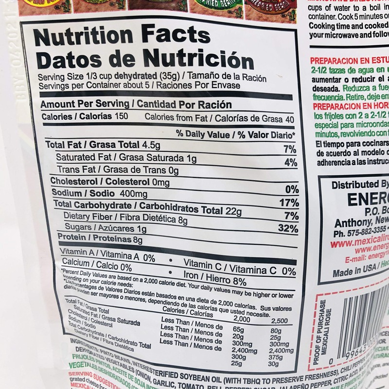Mexicali Rose Spicy Chorizo Instant Refried Beans 6 Oz (Pack
