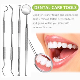 PARYUNGR PARYUNGR Dental Tools, Professional Teeth Cleaning Oral Care Hygiene Kit, Stainless Steel Dental Pick Tooth Scraper Tartar Plaque Remover for Dentist, Personal, Pet Use with Storage Box