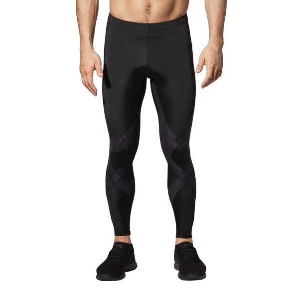 CW-X Men's Stabilyx Joint Support Compression Sports Tights, Large Long Tall, Model:225809A Black