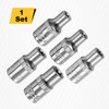 sourcing map 5pcs E-Torx Socket 1/4" Drive E4-E8 External Torx