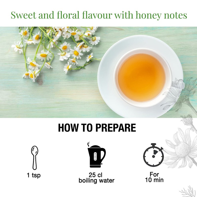 ORIGEENS ORGANIC CHAMOMILE TEA Sourced in Europe, 100g | Camomile