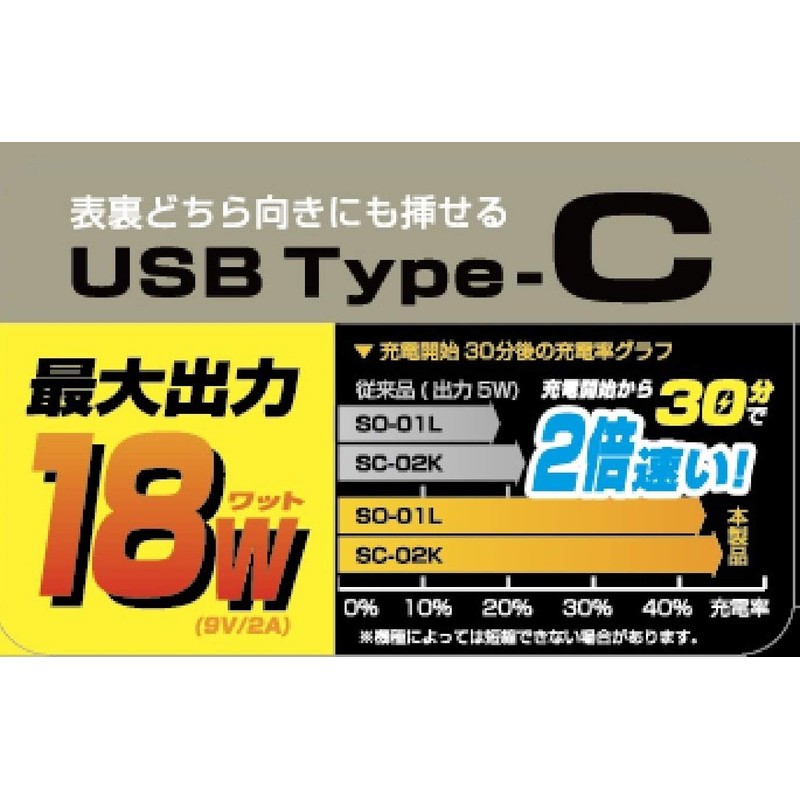Kashimura PD-9V2A Type-C BK NDC-013 DC Charger