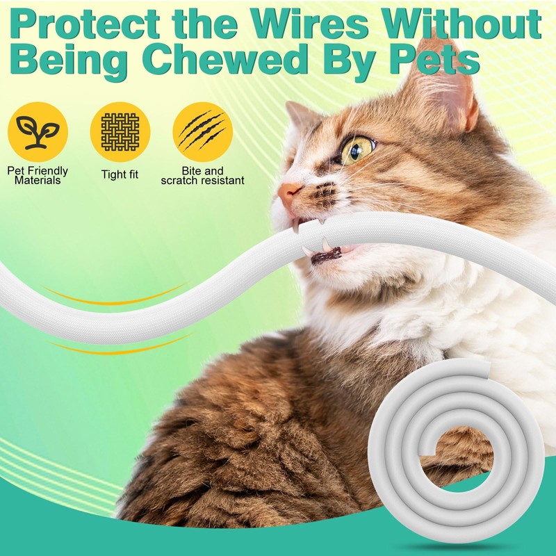 REFLYING Cable Sleeves, Expandable Braided Cable Sleeve, Self-Closing Cable Sleeve,