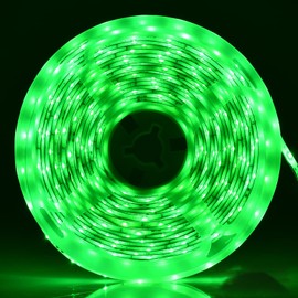 iNextStation Green LED Strip Light, 16ft/5M 2835 SMD 300 LEDs 12V Flexible Cuttable Waterproof LED Tape for Bedroom Kitchen Cabinet Wardrobe TV (No Power Supply/Plug)