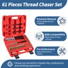 Bicos 61 Pieces Thread Chaser Set Thread Restorer Kit UNC