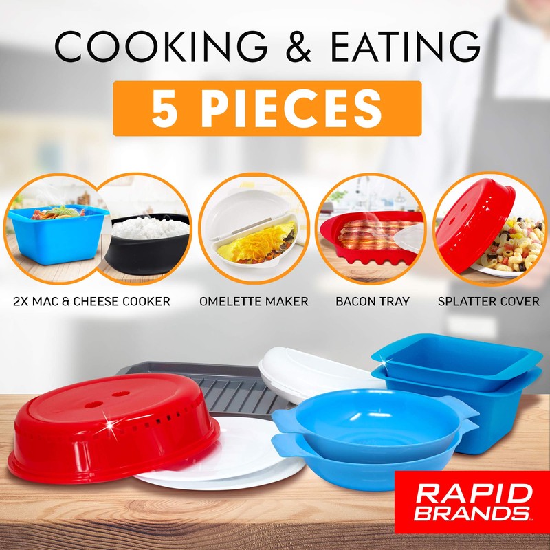 Rapid Brands Deluxe 9-Piece Microwave Cookware & Dinnerware Set |