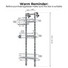 ODesign Over The Door Shower Caddy, 3-Tier Adjustable Hanging Shower