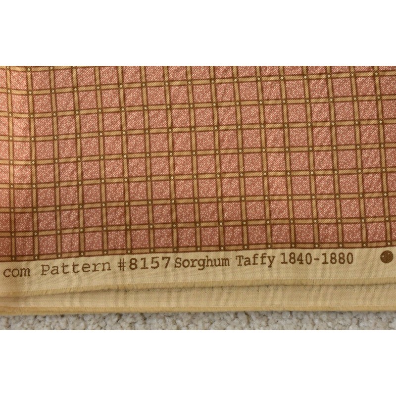 Moda Fabrics By 1/2 Yd, Rust & Gold Checked Cotton,