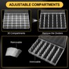 Hejo 2 PCS 36 Grids Plastic Compartment Storage Box, Craft