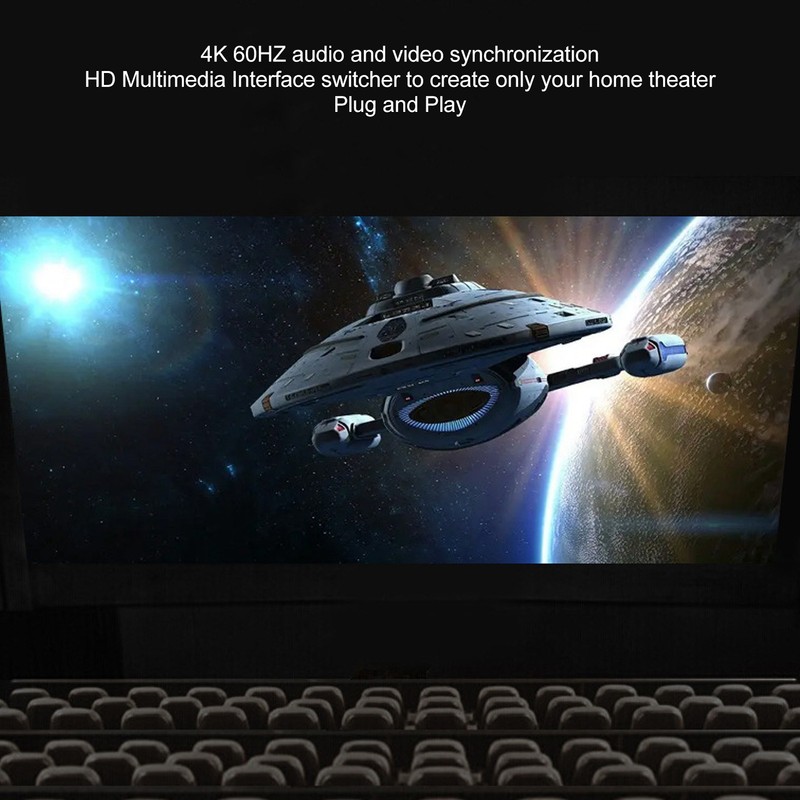 3 in 1 Out HD Multimedia Interface Switch 4K 60HZ