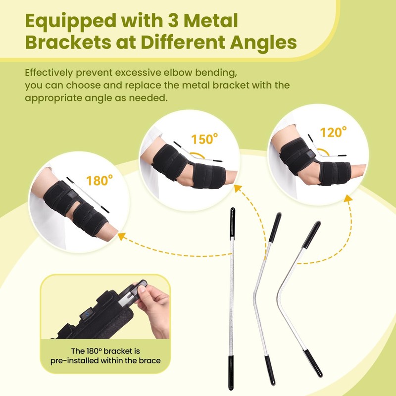 Cubital Tunnel Syndrome Elbow Brace Splint for Ulnar Nerve Entrapment,