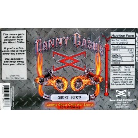 DANNY CASH GHOST RIDER NAGA JOLOKIA BHUT GHOST CHILE HOT SAUCE 5 oz