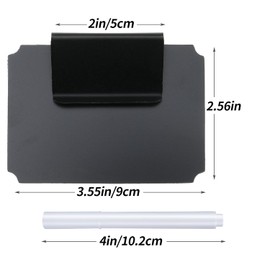 10 Plastic Basket Bin Label Clip on Removable Kitchen Pantry Label Clip with White Chalk Markers for Storage Bin Box Hanging Bin Clip Label (10)