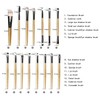 Vtrem 15 PCs Kabuki Brush Powder Foundation Premium Cosmetic Makeup