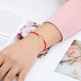 EUEAVAN Scissors Comb Charm Bracelet Adjustable Bracelet Hairdresser Jewelry Love Heart Link Bracelets, Stainless Steel