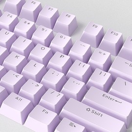 Catekro Keycaps 108 Set for Gaming Mechanical Keyboard,ABS OEM Profile Double Shot Keycap Set for Mechanical Keyboard(Purple)