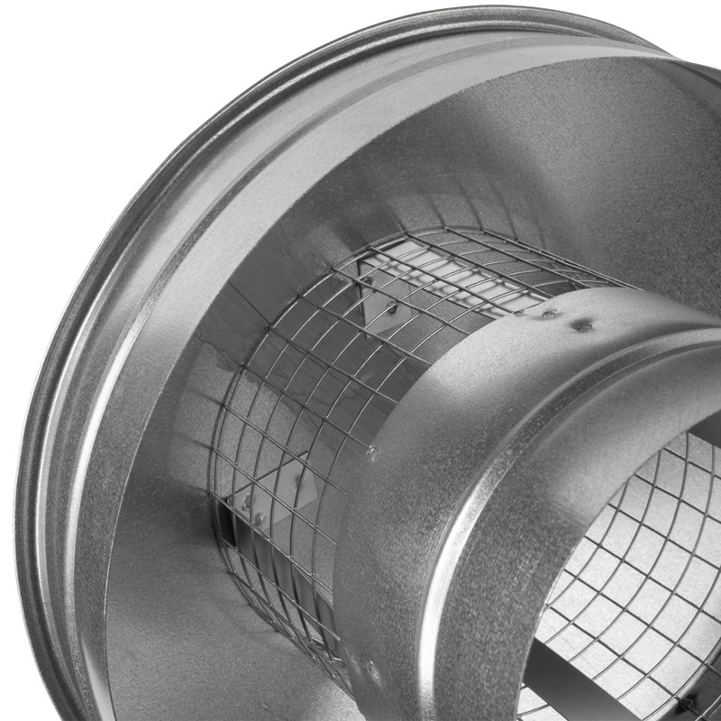 6" Inch Round Galvanized Steel Roof Cap with Mesh -