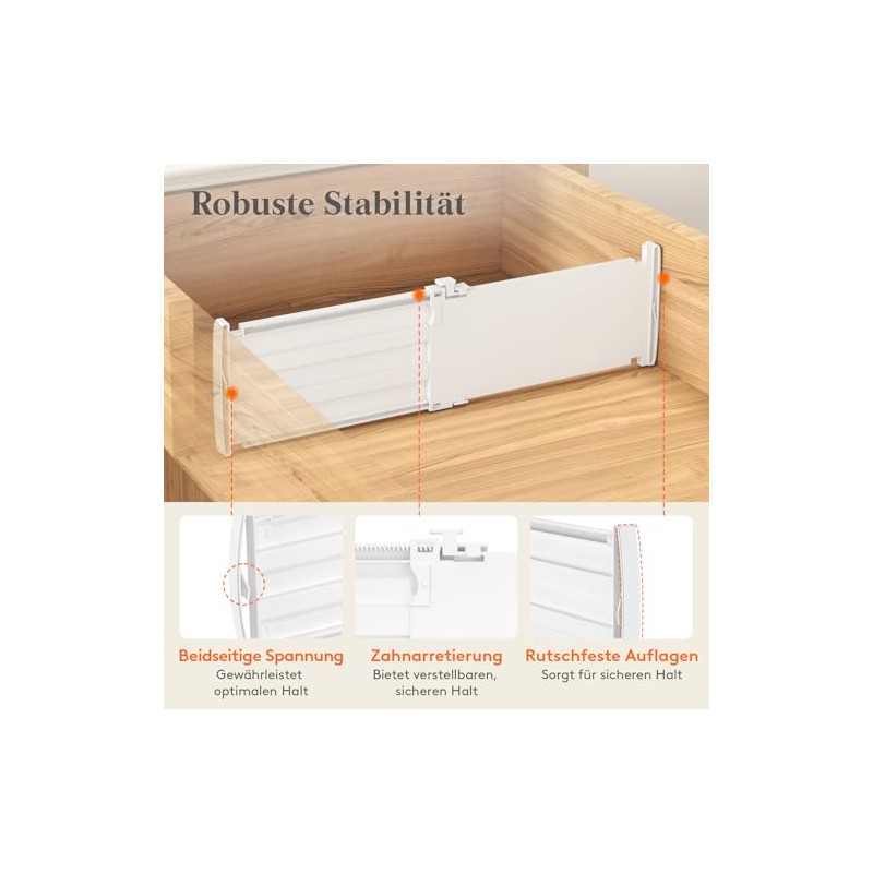 Lifewit Pack of 5 Drawer Dividers, Adjustable Drawer Dividers for