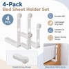 Estate & Co. 4 Pack Adjustable Bed Sheet Holders for