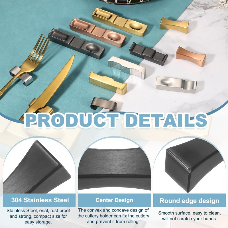 sourcing map 2pcs Chopstick Rest, 304 Stainless Steel Chopsticks Holder