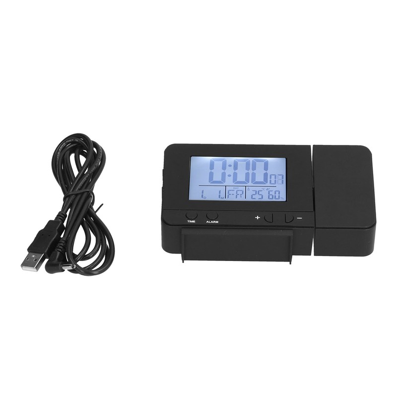 180° Rotation Projection Alarm Clock USB Powered LED Digital Clock