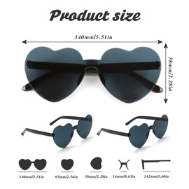 Hoosmoon Oversized Sunglasses for Men & Women - Heart Shaped Glasses for Bachelorette Party - Fashion Cool Sunglasses