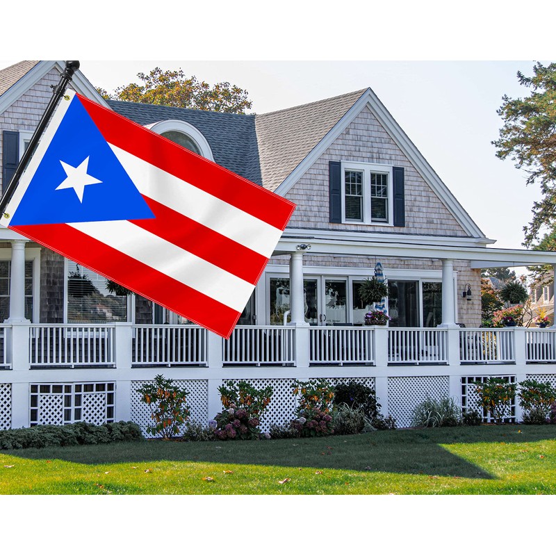 Large Puerto Rico Flag,3x5 FT Puerto Ricon 75D Outdoor Banner,