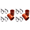 TORQUE 4PCS Silicone CAC Charge Air Cooler Hump Hose Boot